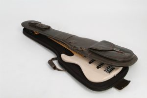 Leather Bass Gig Bag by Harvest Fine Leather, Cowhide Brown
