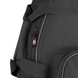 Reinforced carry handles, heavy-duty zippers and pulls