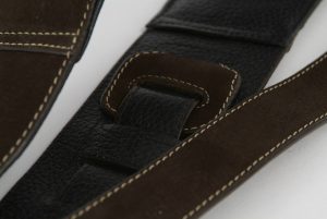 Bass Guitar Strap by Harvest Fine Leather, Long, Brown