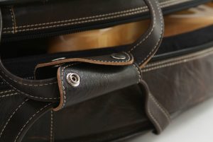 Leather ES335 Gig Bag by Harvest Fine Leather, Cowhide Brown