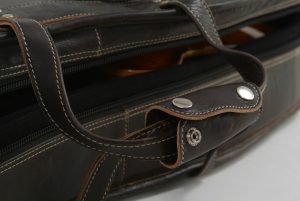 Les Paul Gig Bag by Harvest Fine Leather, Cowhide Brown