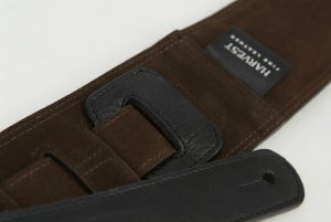 Short Guitar Strap by Harvest Fine Leather, Black