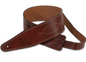 Leather Bass Guitar Strap by Harvest Fine Leather, Silverado Rust