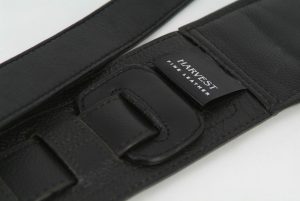 Long Leather Guitar Strap by Harvest Fine Leather, Black