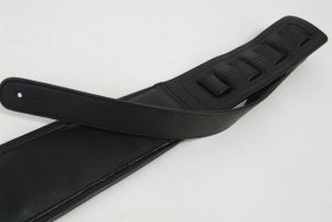 Long Leather Guitar Strap by Harvest Fine Leather, Black