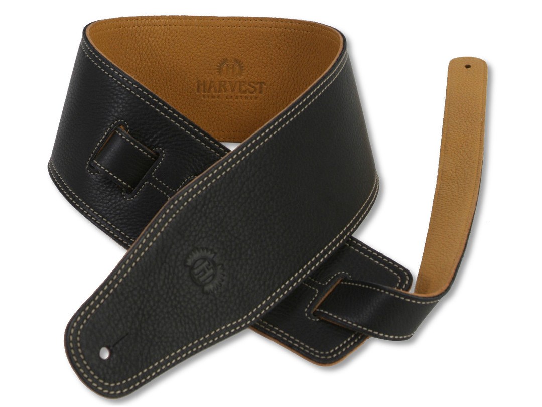 Black Leather Guitar Strap by Harvest Fine Leather from ACCESS