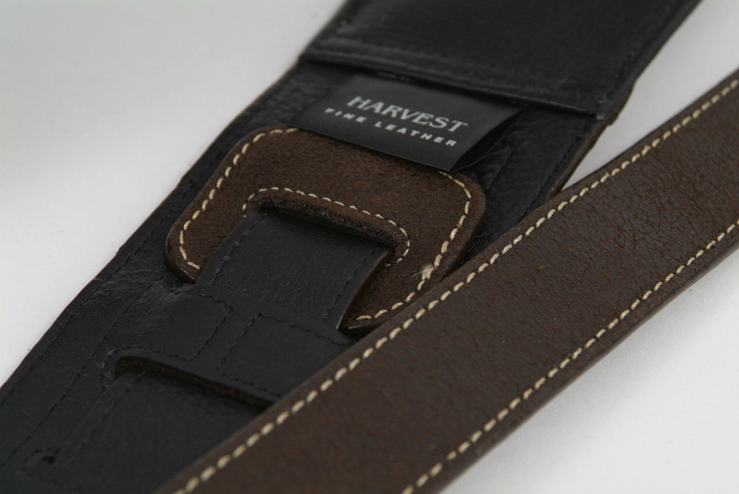 Harvest Fine Leather Brown Buffalo Crackle Comfort Backpack Straps
