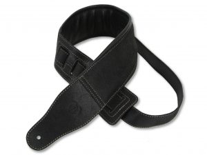 Leather Bass Guitar Strap by Harvest Fine Leather, Black