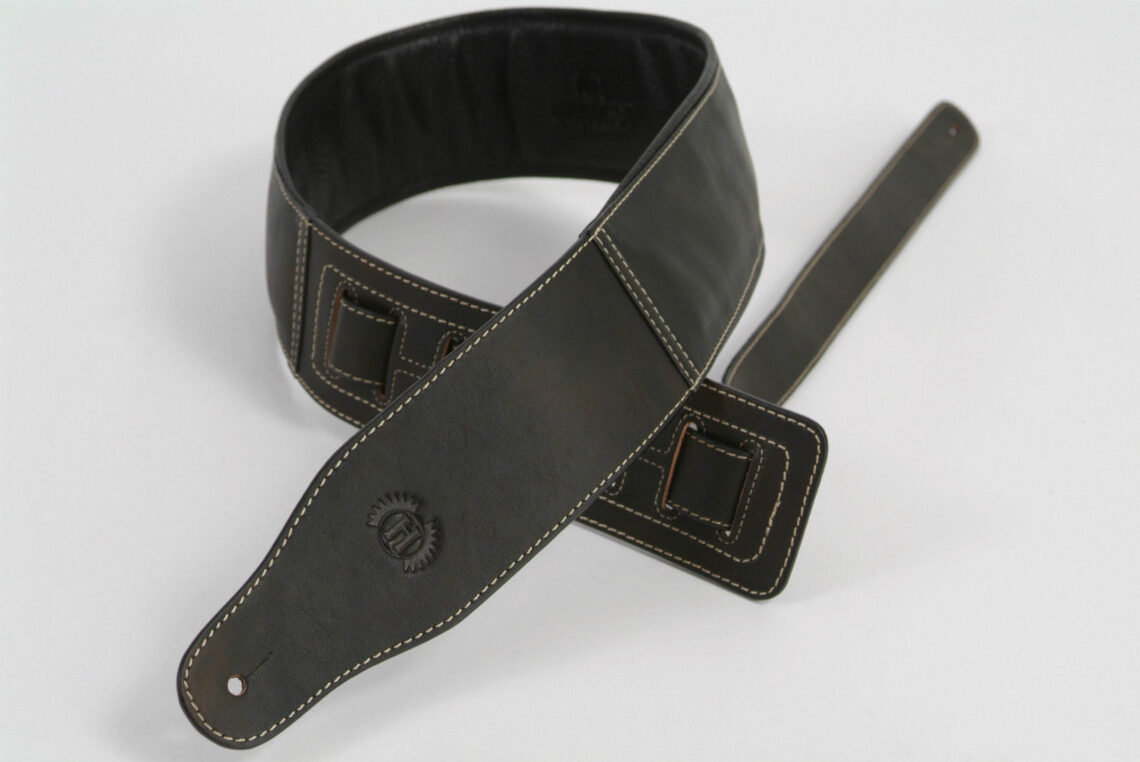 Custom Italian Leather Guitar Strap with Buckle