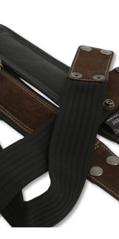 Harvest Fine Leather Buffalo Nubuck Bass/Guitar Case Backpack Straps, Brown