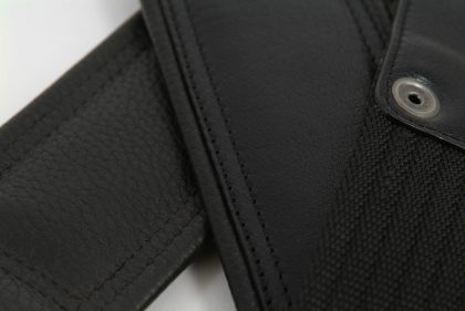 Harvest Fine Leather Buffalo Napa Bass/Guitar Case Backpack Straps, Black