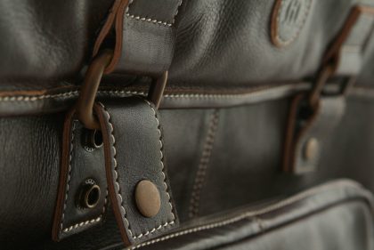Leather Utility Bag by Harvest Fine Leather, Top Grain Cowhide Brown